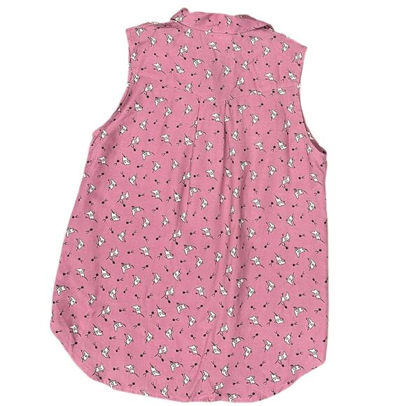 90s Desert West By Sherry Holt Novelty Print Button Down Top - Picture 2 of 7